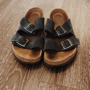 Blue Suede Birkenstocks
